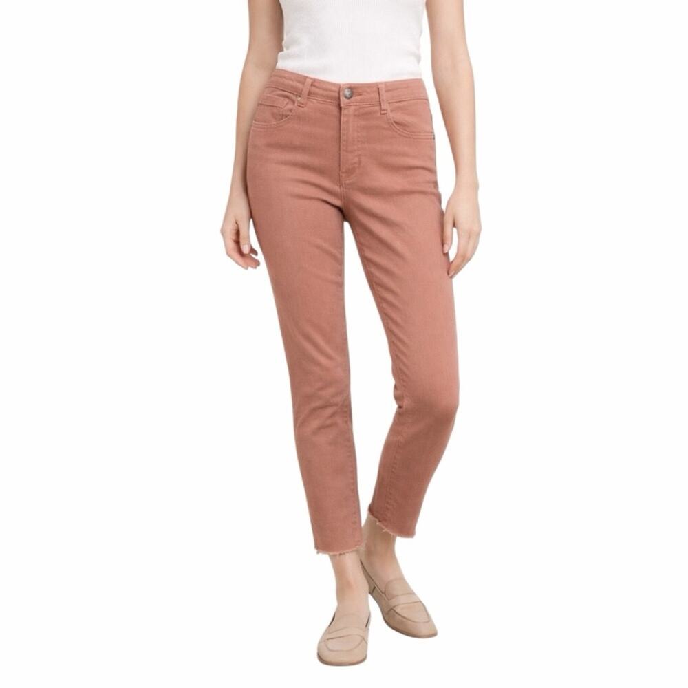 Liverpool Los Angeles Dusty Coral The Crop Slim Mid Rise Jeans Women’s Size 10